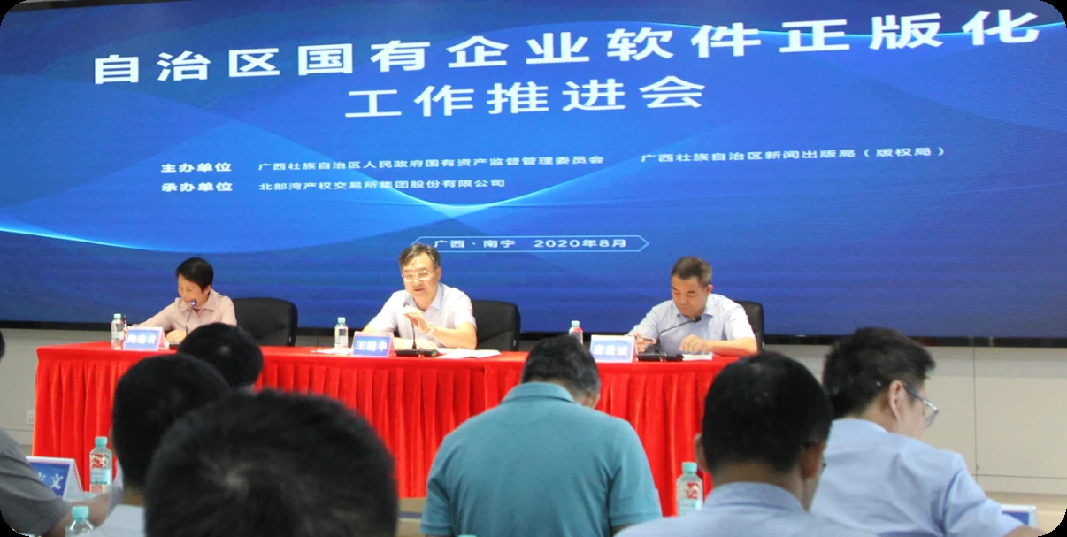 全区国有企业软件正版化工作推进会现场